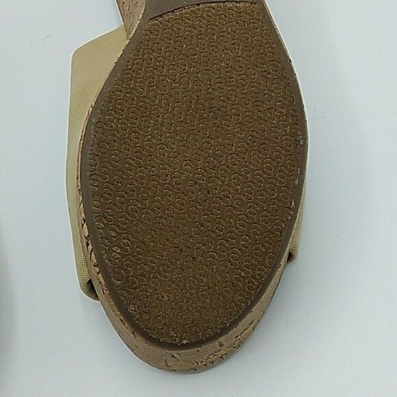 Sonoma Platform Wedges Size 7M 7 Medium Sandal Slip On Shoes Neutral - Picture 10 of 10